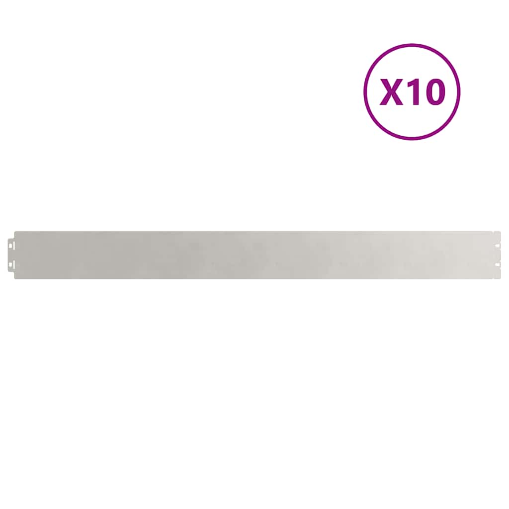 Lawn Edgings 10 pcs 10x103 cm Stainless Steel
