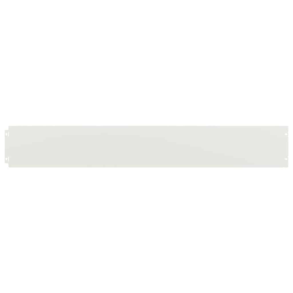 Lawn Edgings 50 pcs White 15x103 cm Cold-rolled Steel