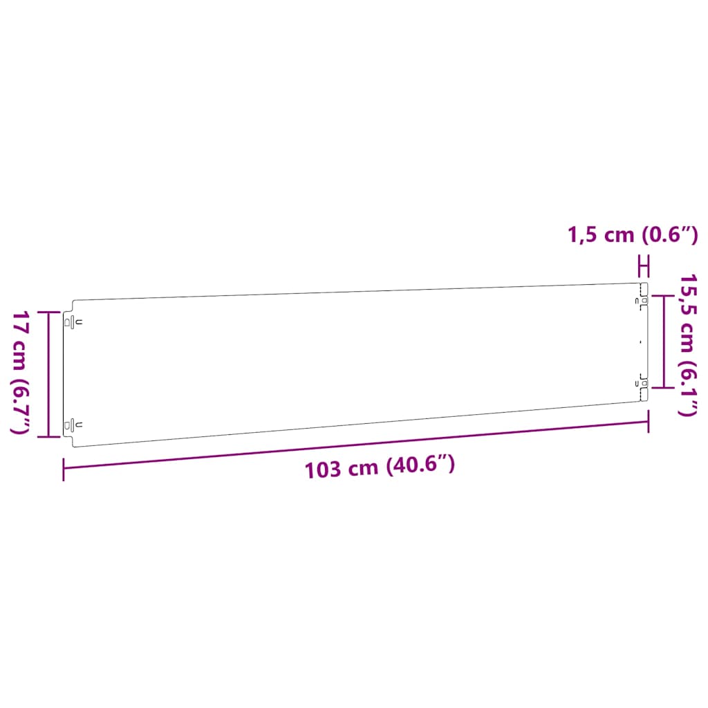Lawn Edgings 10 pcs White 20x103 cm Cold-rolled Steel