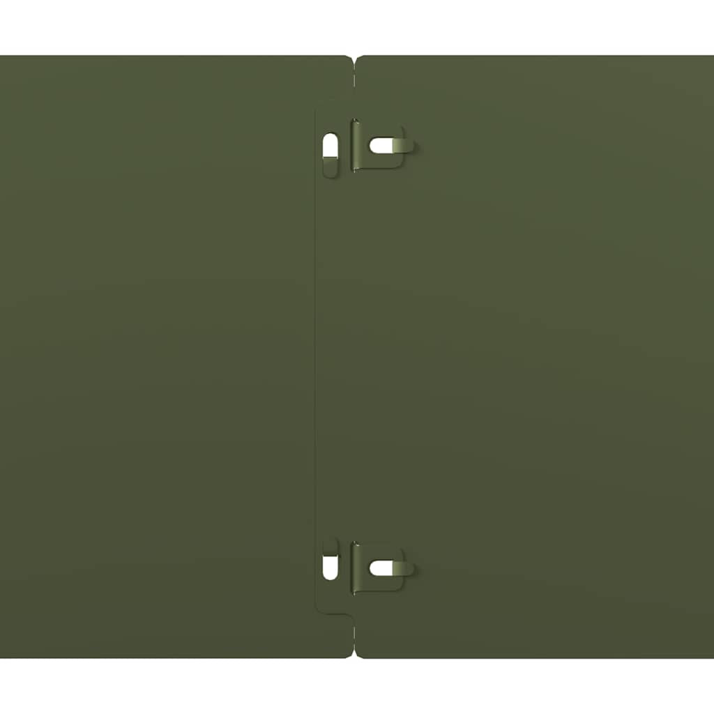 Lawn Edgings 10 pcs Olive Green 20x103 cm Cold-rolled Steel