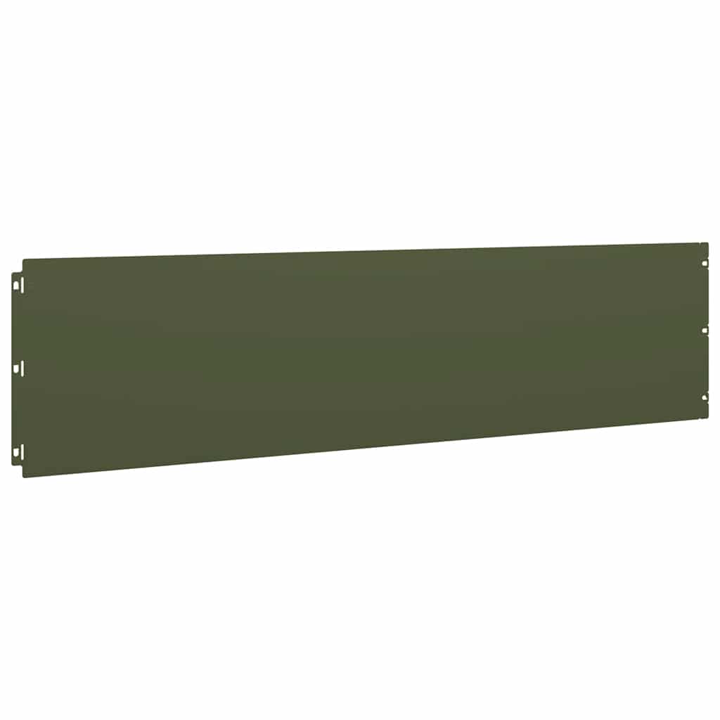Lawn Edgings 20 pcs Olive Green 25x103 cm Cold-rolled Steel
