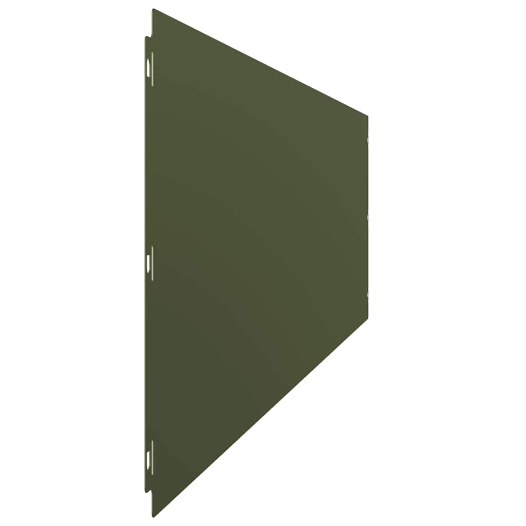Lawn Edgings 20 pcs Olive Green 25x103 cm Cold-rolled Steel