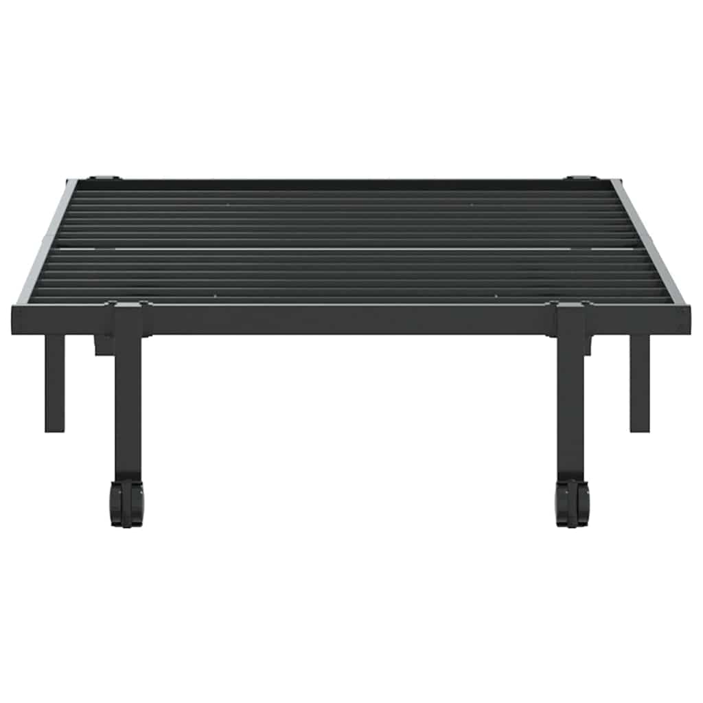 Bed Frame without Mattress Foldable Black 90x190 cm Steel