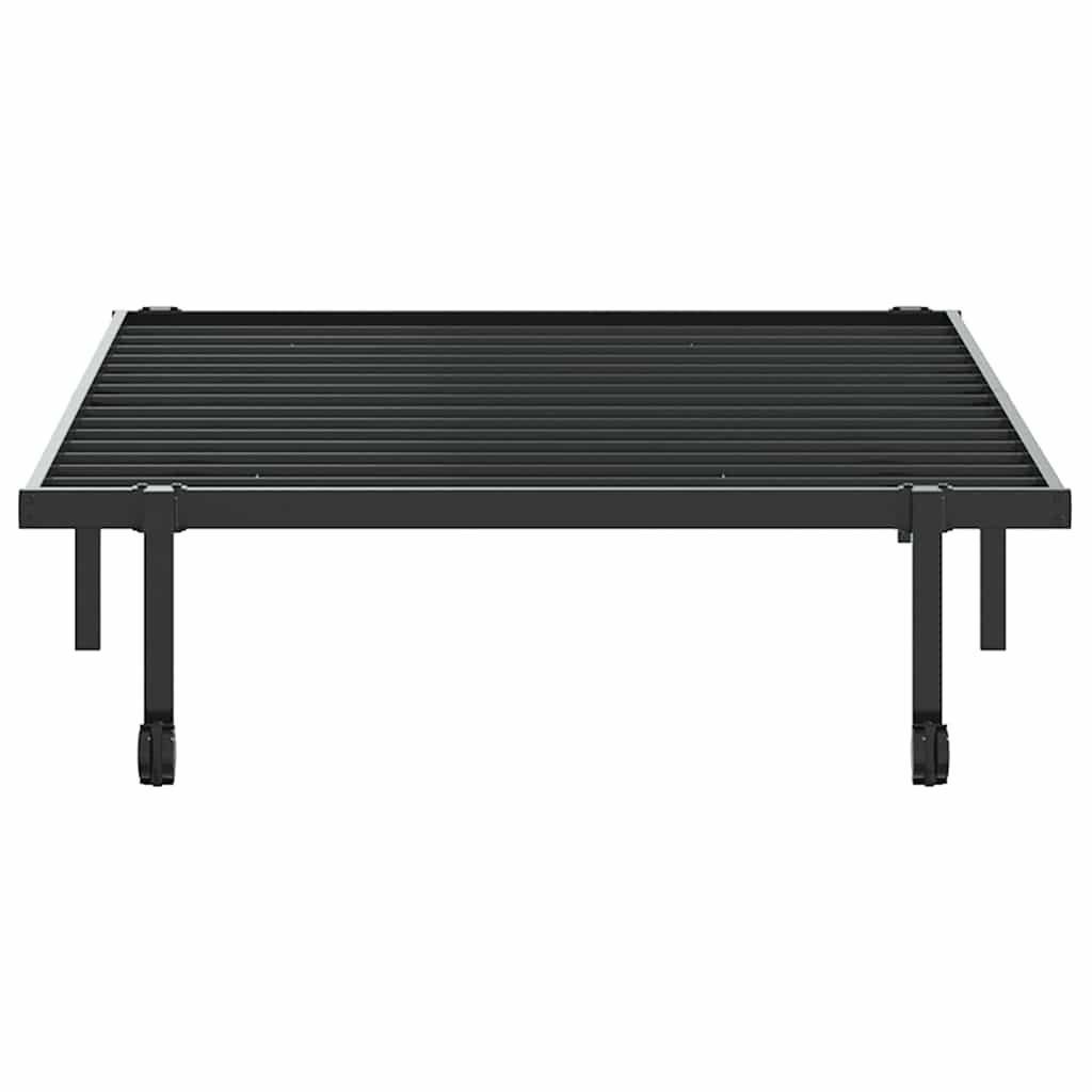 Bed Frame without Mattress Foldable Black 100x190 cm Steel