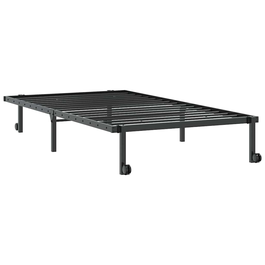 Bed Frame without Mattress Foldable Black 100x190 cm Steel
