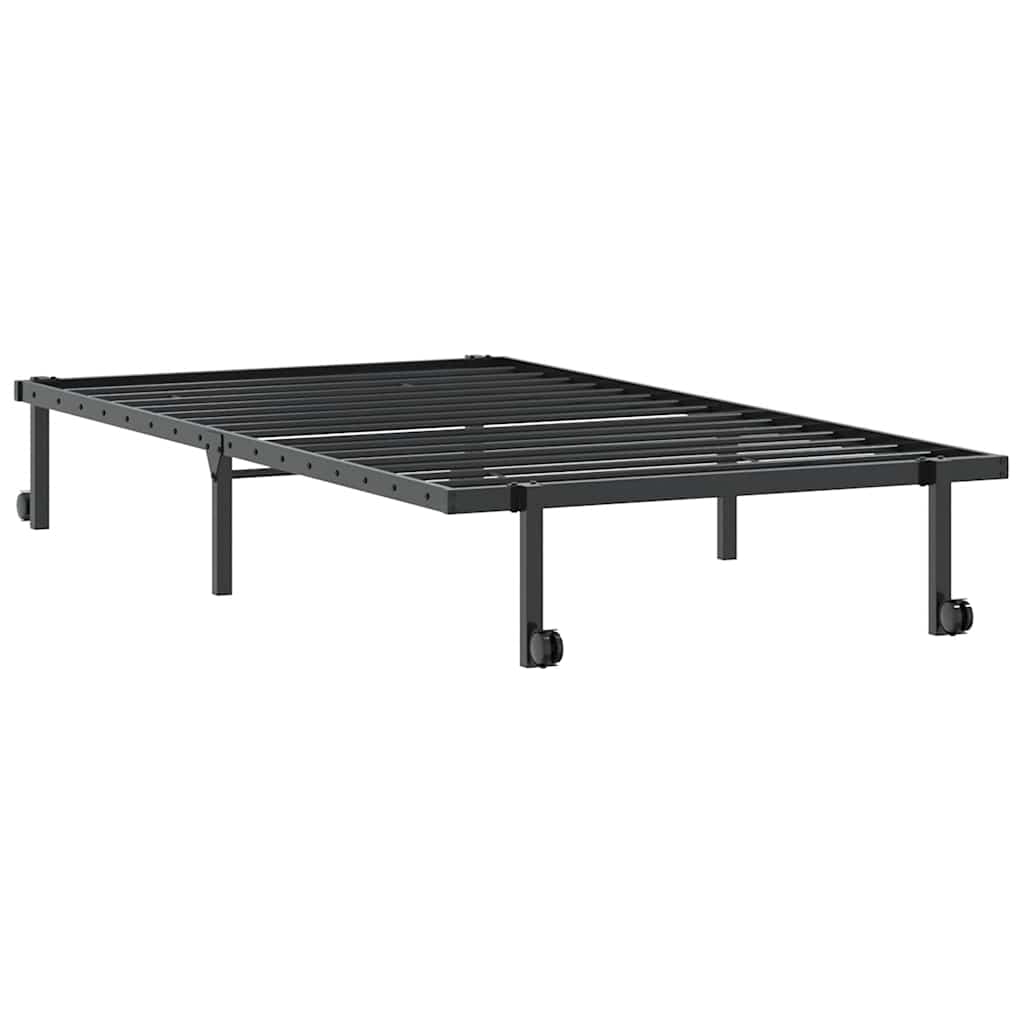 Bed Frame without Mattress Foldable Black 100x200 cm Steel