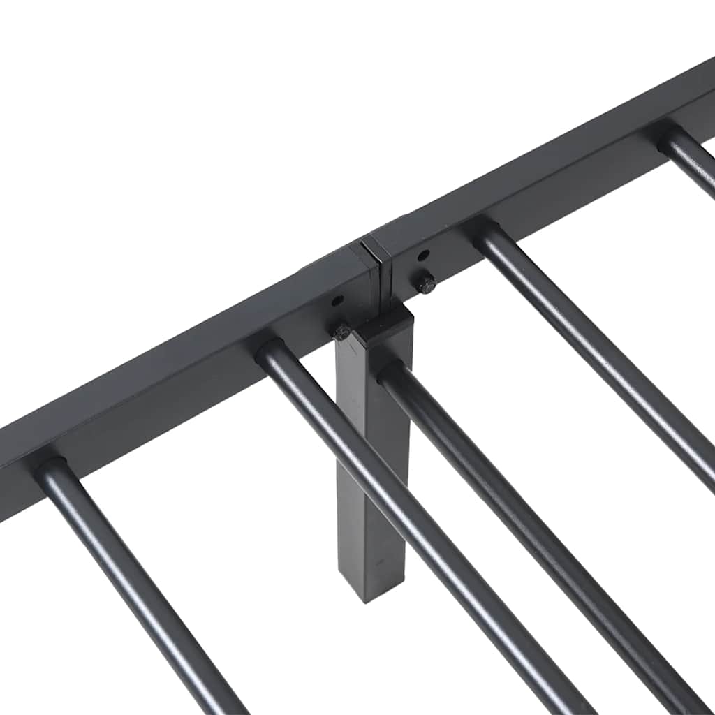 Bed Frame without Mattress Foldable Black 100x200 cm Steel