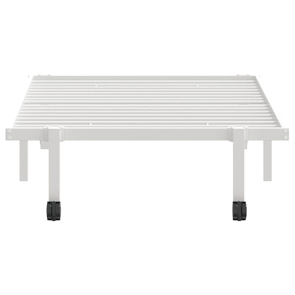 Bed Frame without Mattress Foldable White 90x190 cm Steel