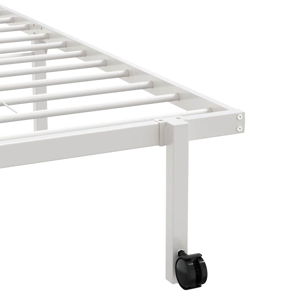 Bed Frame without Mattress Foldable White 107x203 cm Steel