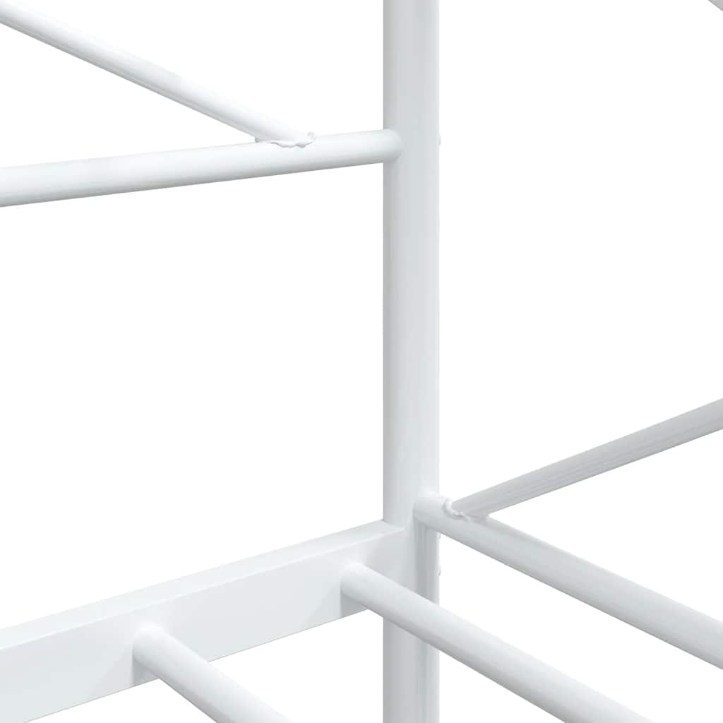 Day Bed without Mattress White 75x190 cm Steel