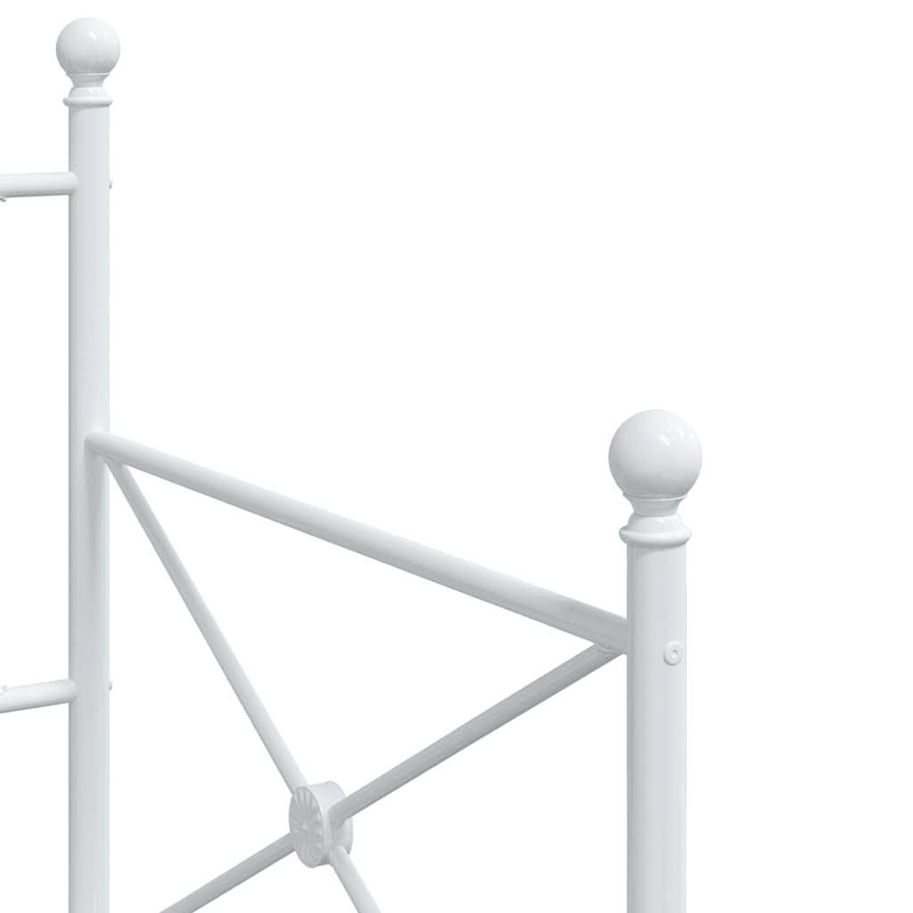 Day Bed without Mattress White 80x200 cm Steel