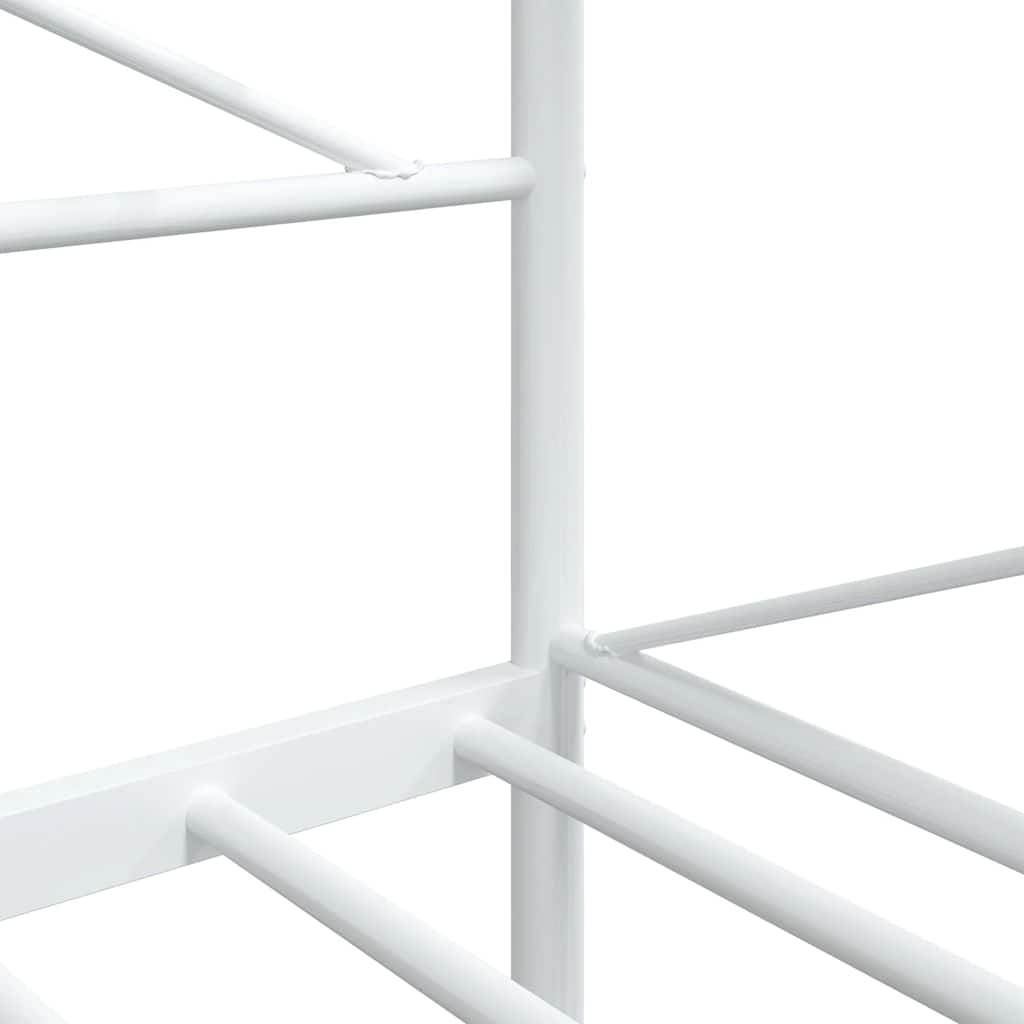 Day Bed without Mattress White 100x200 cm Steel