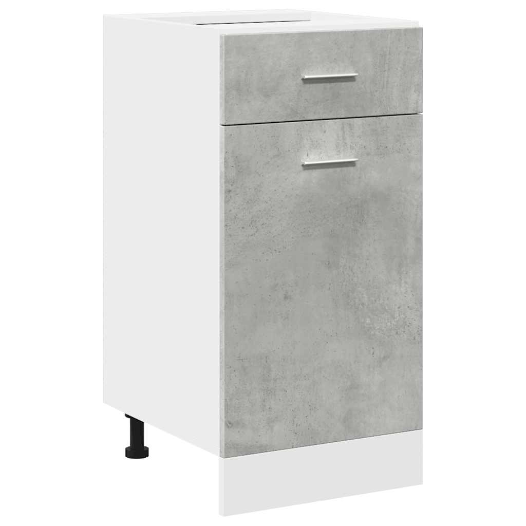 7 Piece Bathroom Furniture Set Lyon Concrete Grey Engineered Wood