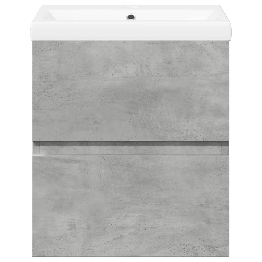 2 Piece Bathroom Furniture Set Concrete Grey Engineered Wood