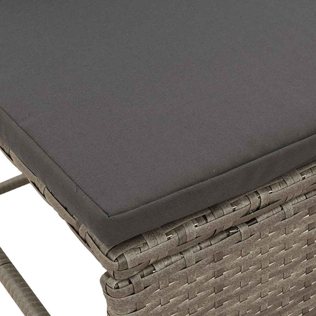 Garden Sofa Set 6 pcs Grey and dark grey Poly Rattan
