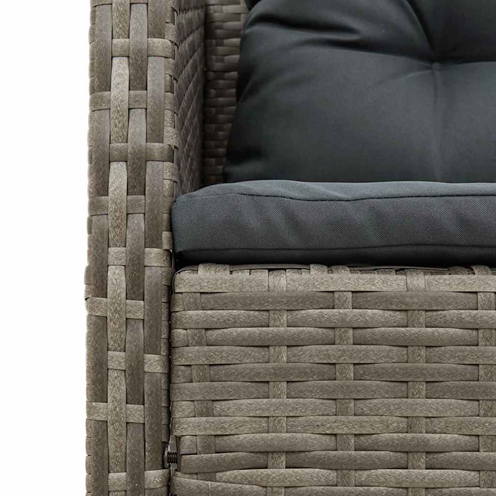 Garden Sofa Set 6 pcs Grey and dark grey Poly Rattan