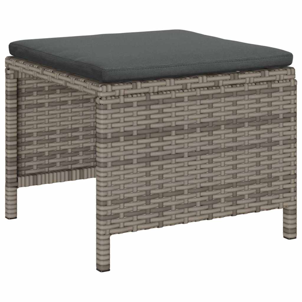 Garden Sofa Set 6 pcs Grey and dark grey Poly Rattan