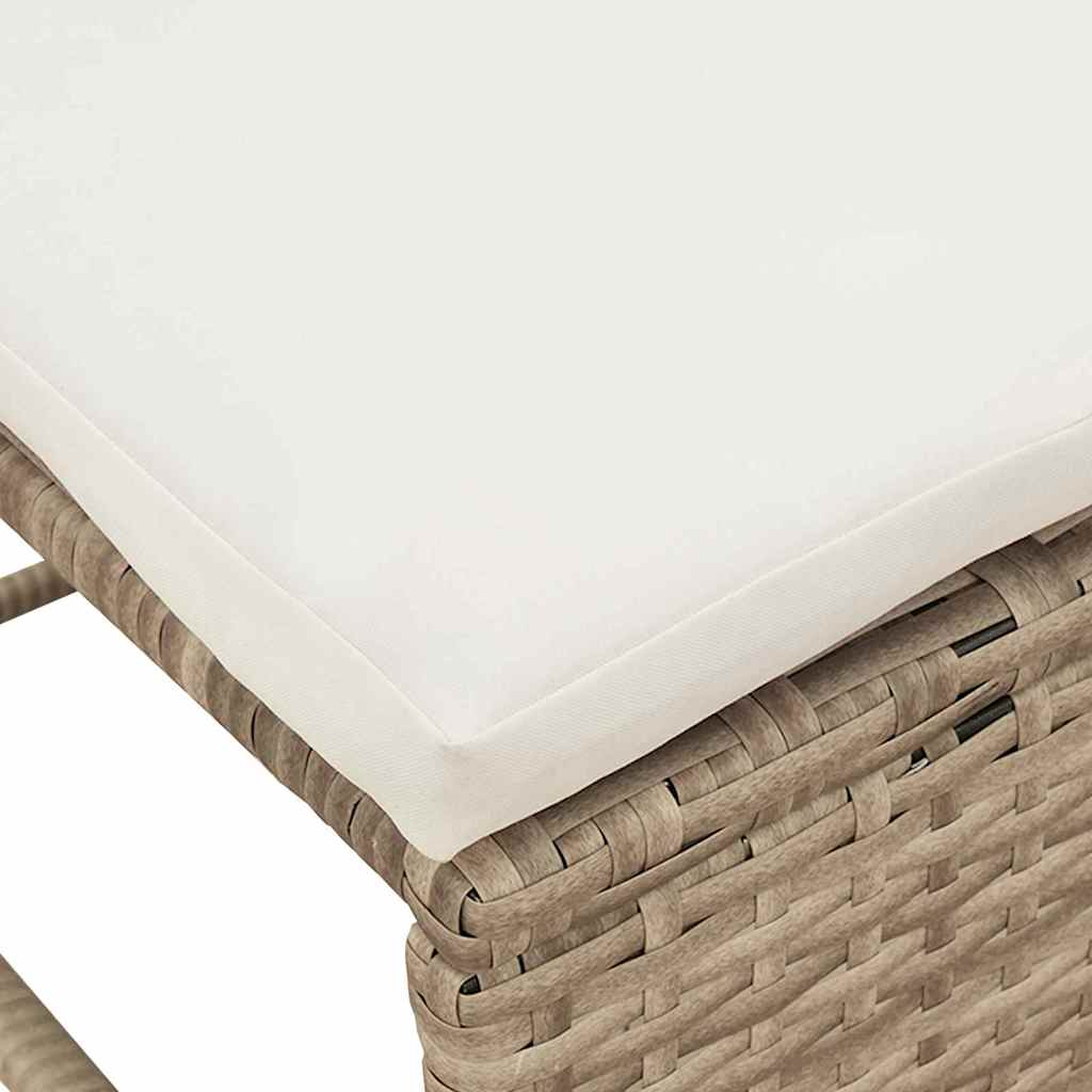 Garden Sofa Set 6 pcs Beige and cream Poly Rattan