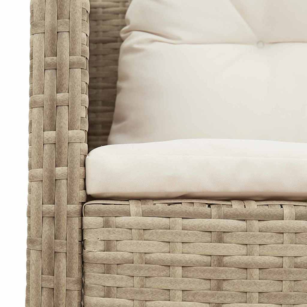 Garden Sofa Set 6 pcs Beige and cream Poly Rattan