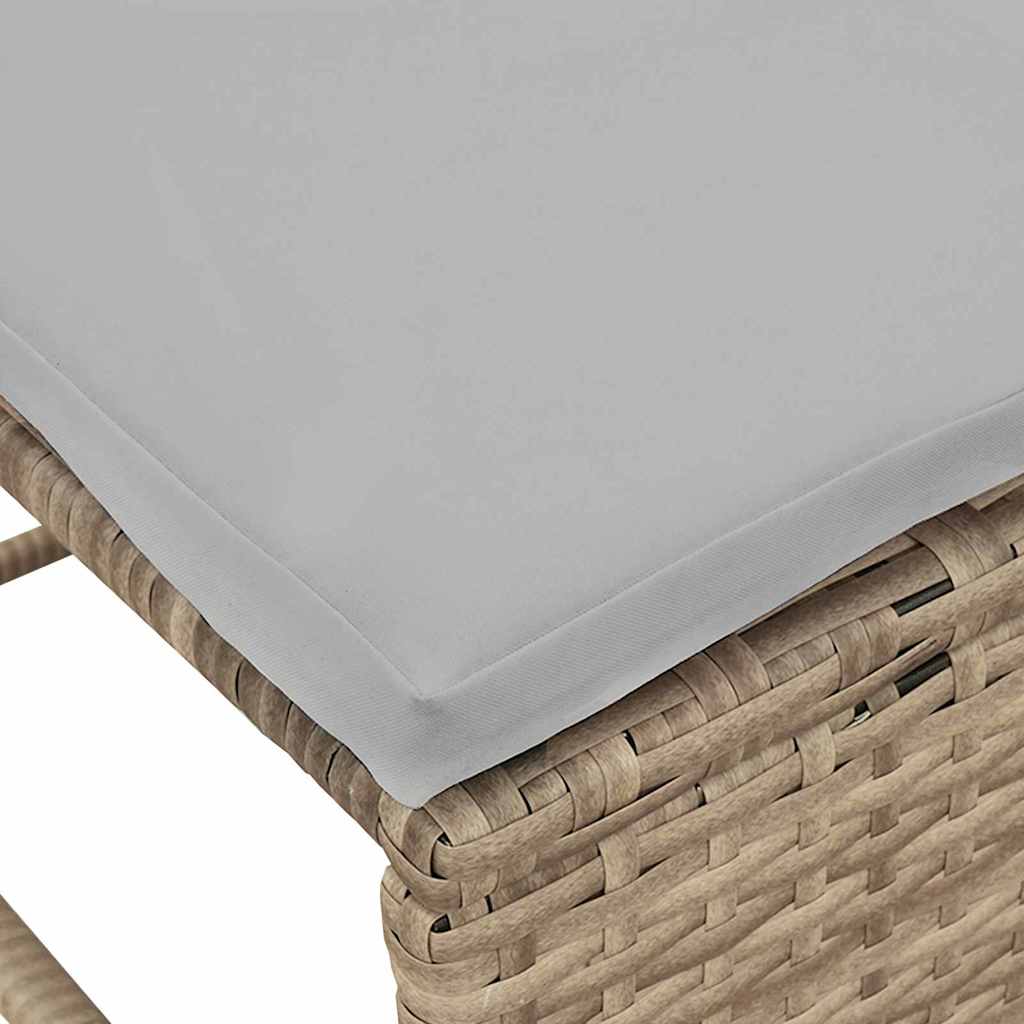Garden Sofa Set 6 pcs Beige and light grey Poly Rattan