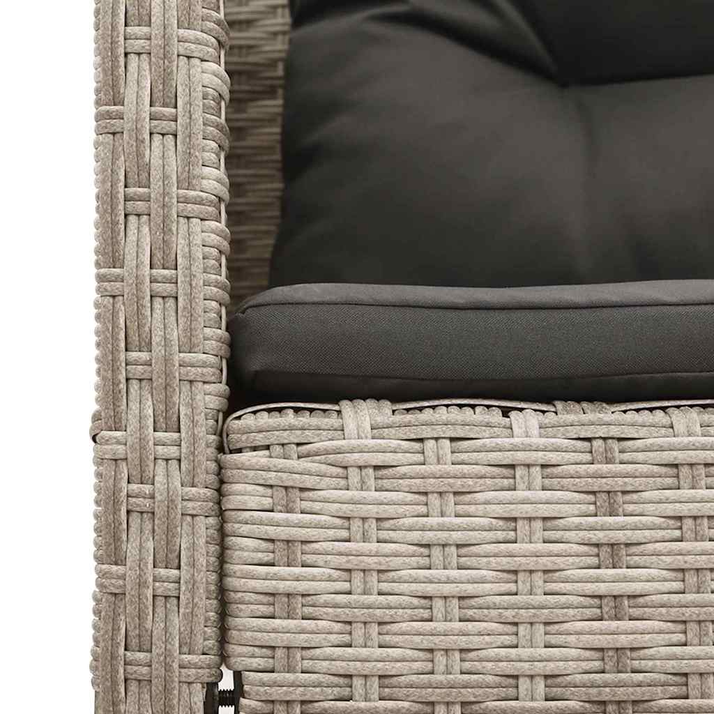 Garden Sofa Set 6 pcs Light grey and dark grey Poly Rattan