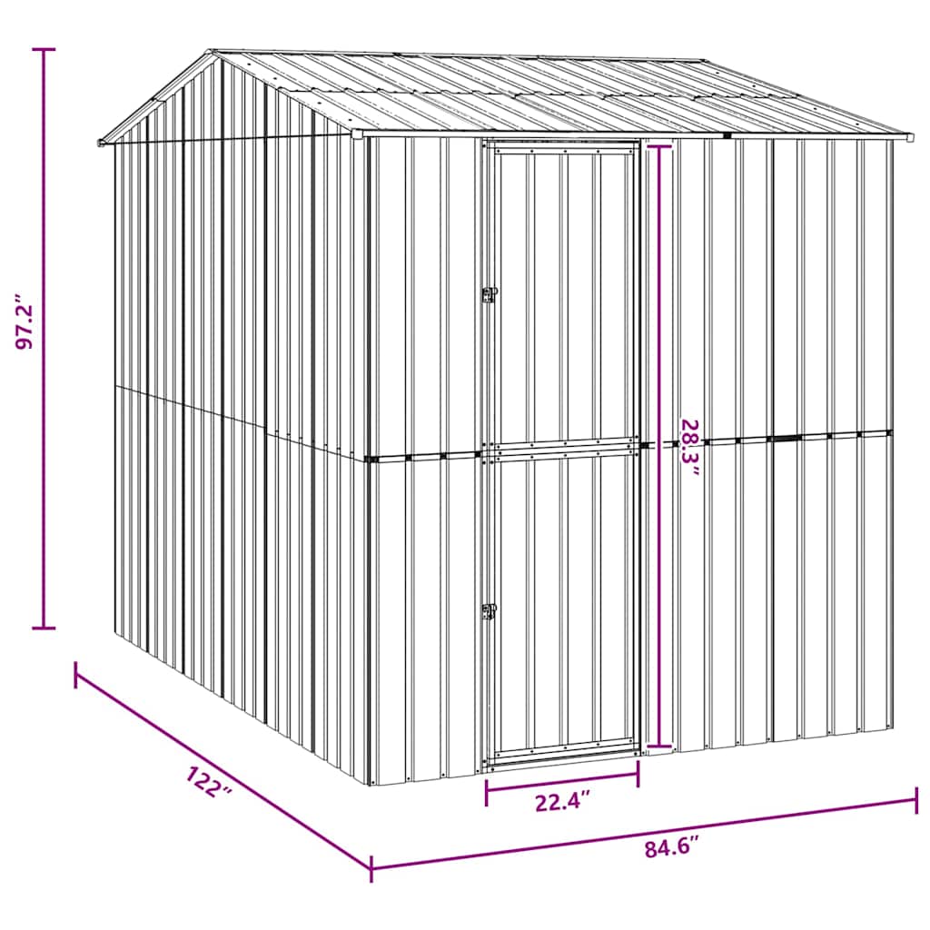 Bird Cage Anthracite 215 x 310 x 247 cm Galvanised steel