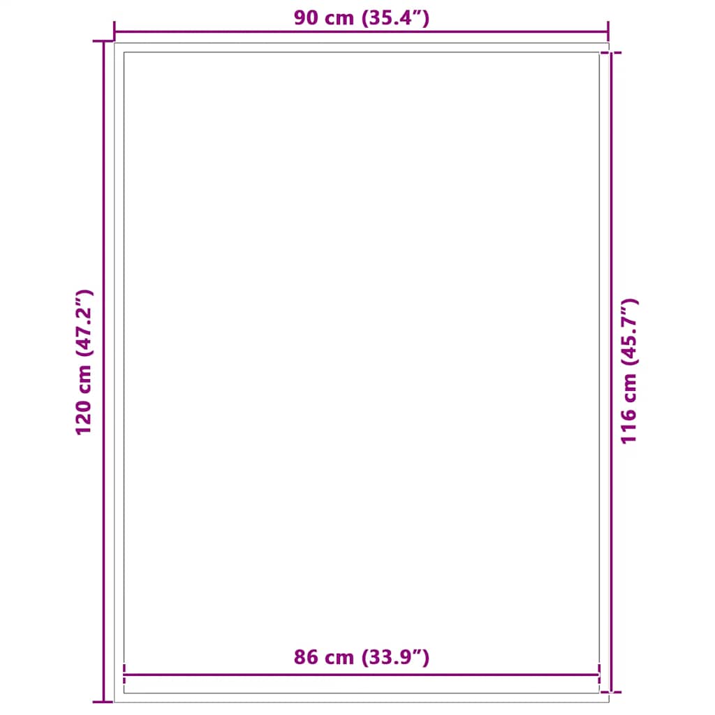 Doormat Black 90x120 cm