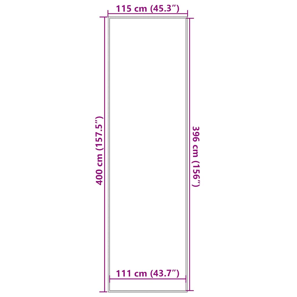 Doormat Black 115x400 cm