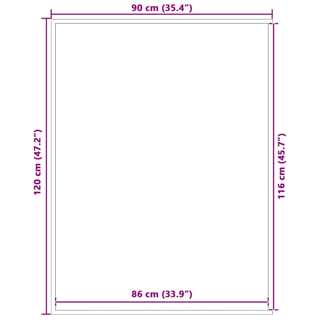 Doormat Blue 90x120 cm