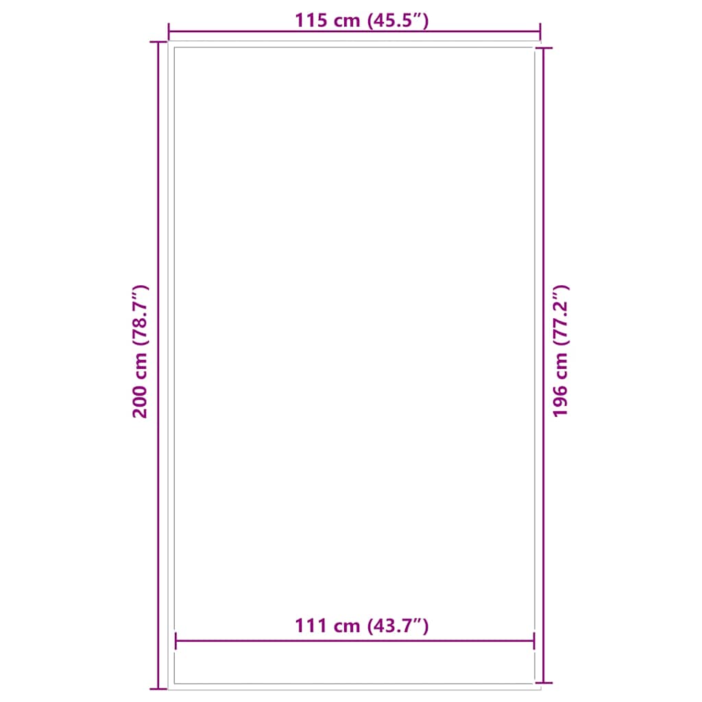 Doormat Blue 115x200 cm