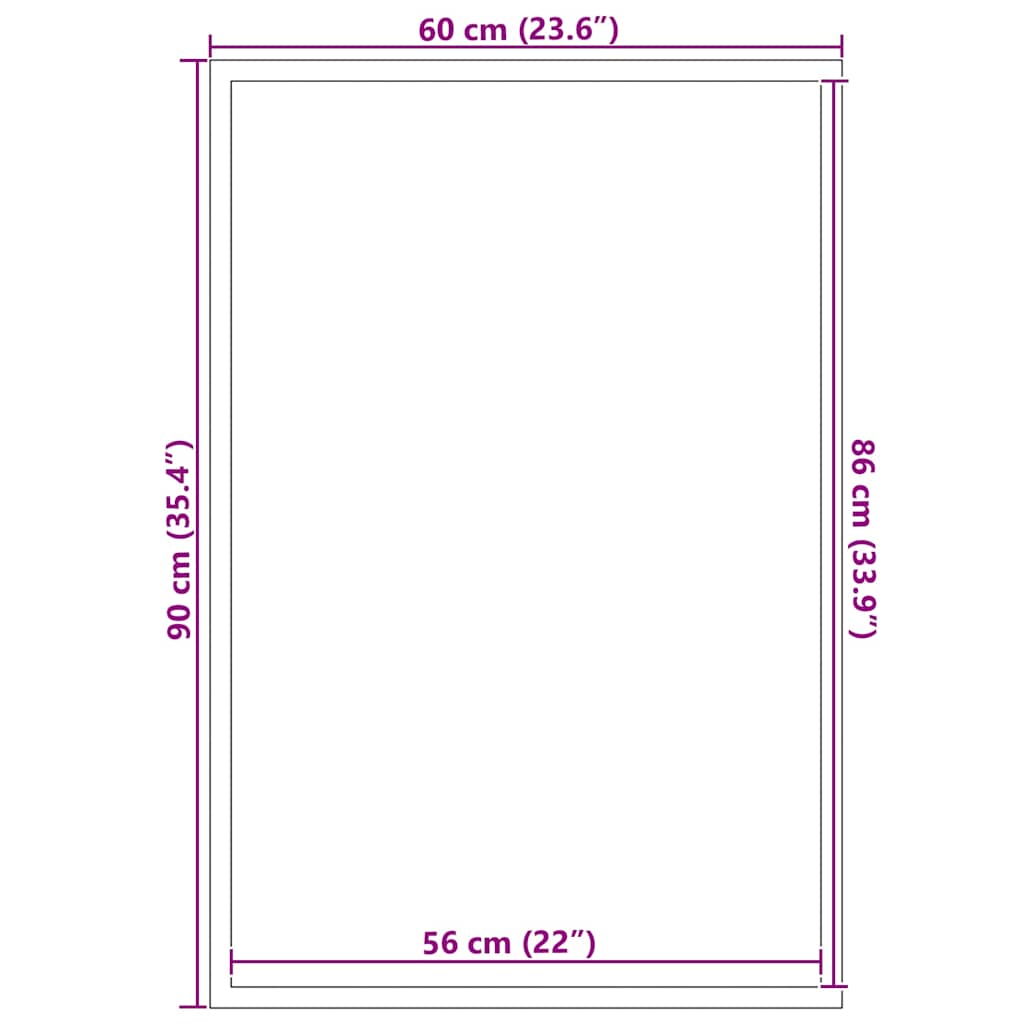 Doormat Brown 60x90 cm