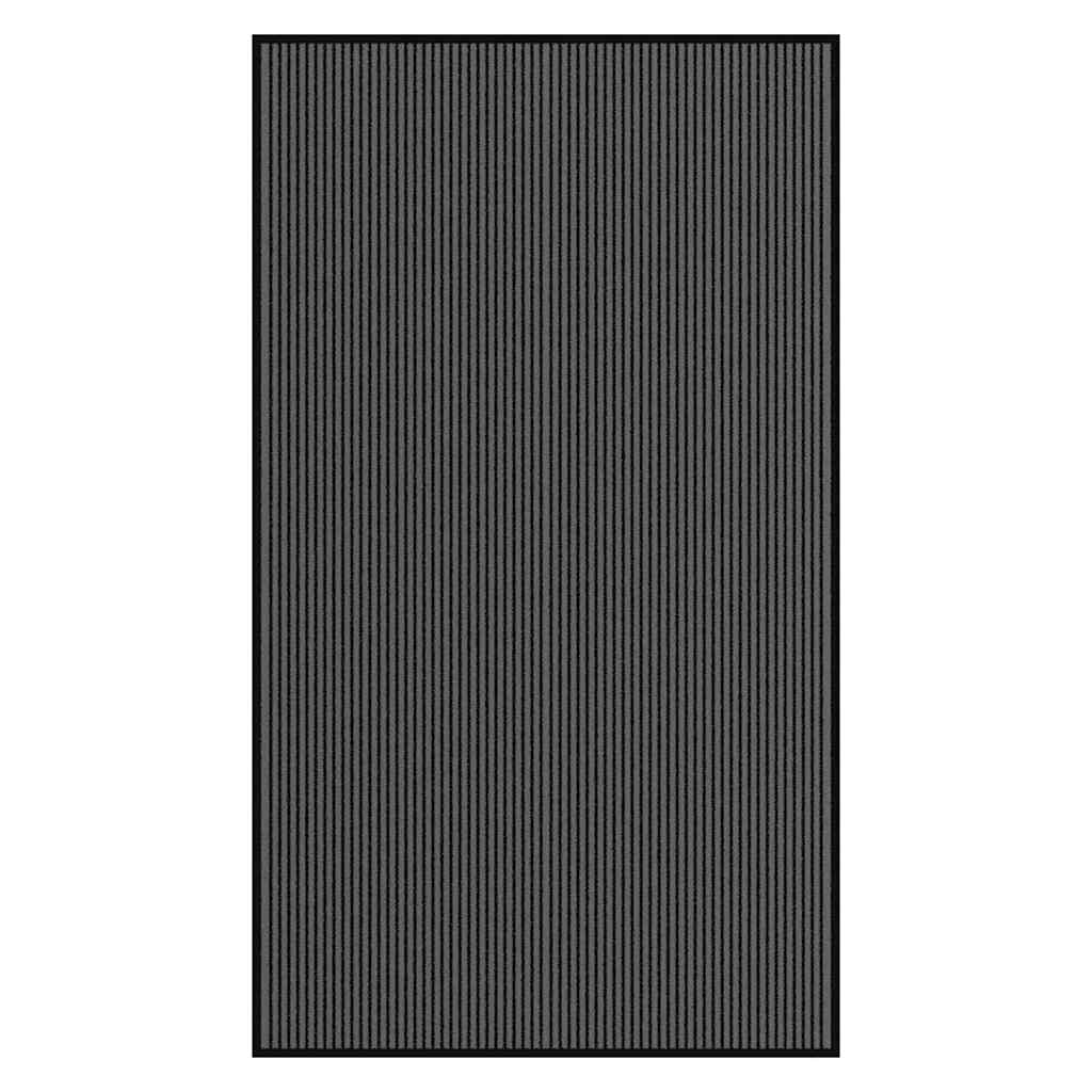 Doormat Stripe Black and Grey 115x200 cm