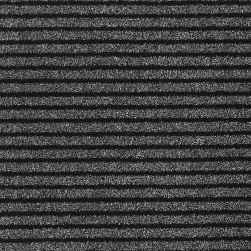 Doormat Stripe Black and Grey 115x500 cm