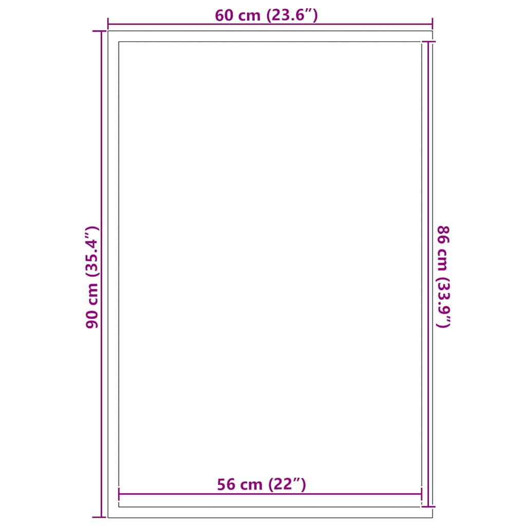 Doormat Black 60x90 cm