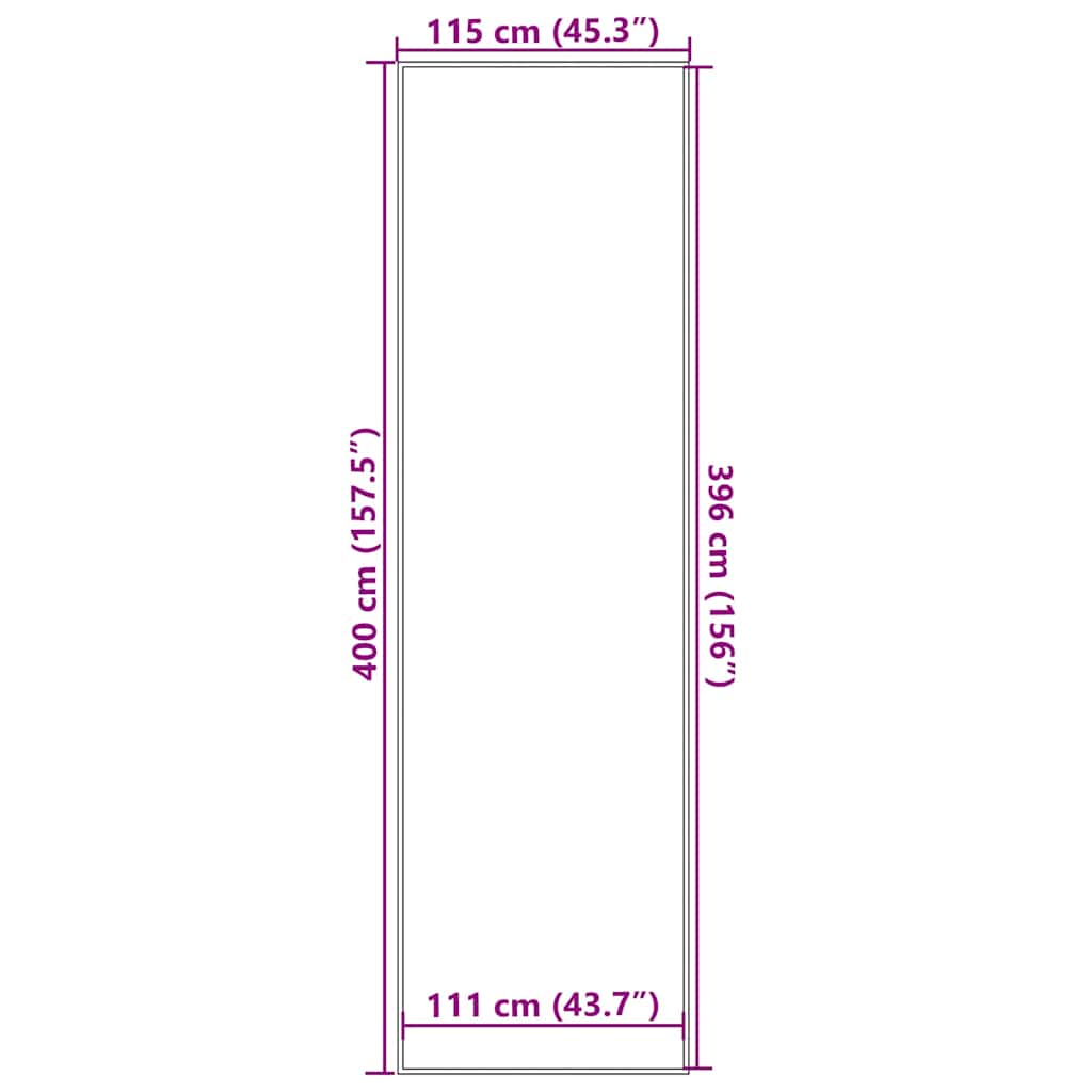 Doormat Black 115x400 cm
