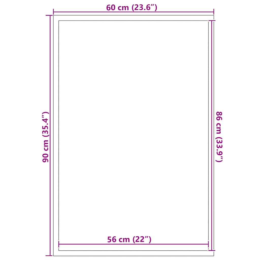 Doormat Brown 60x90 cm