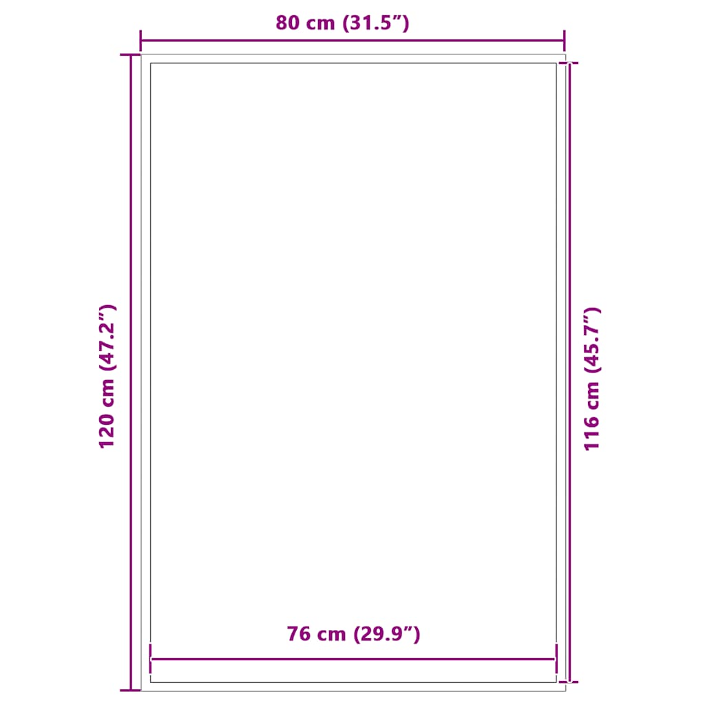 Doormat Brown 80x120 cm