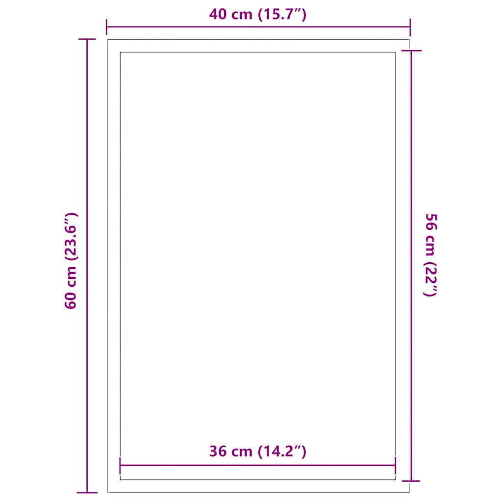 Doormat Grey 40x60 cm