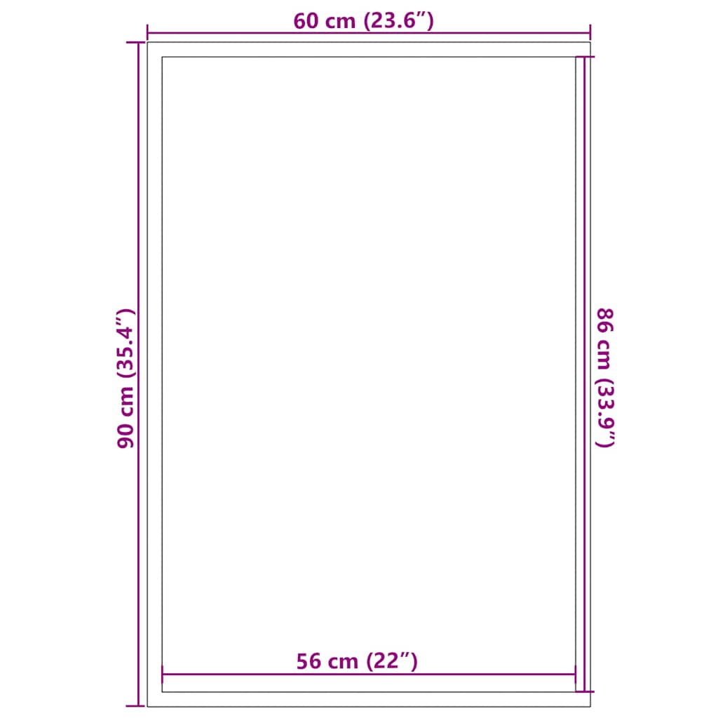 Doormat Grey 60x90 cm