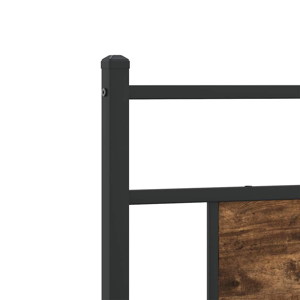 Bed Frame without Mattress Smoked Oak 90x200 cm Engineered Wood