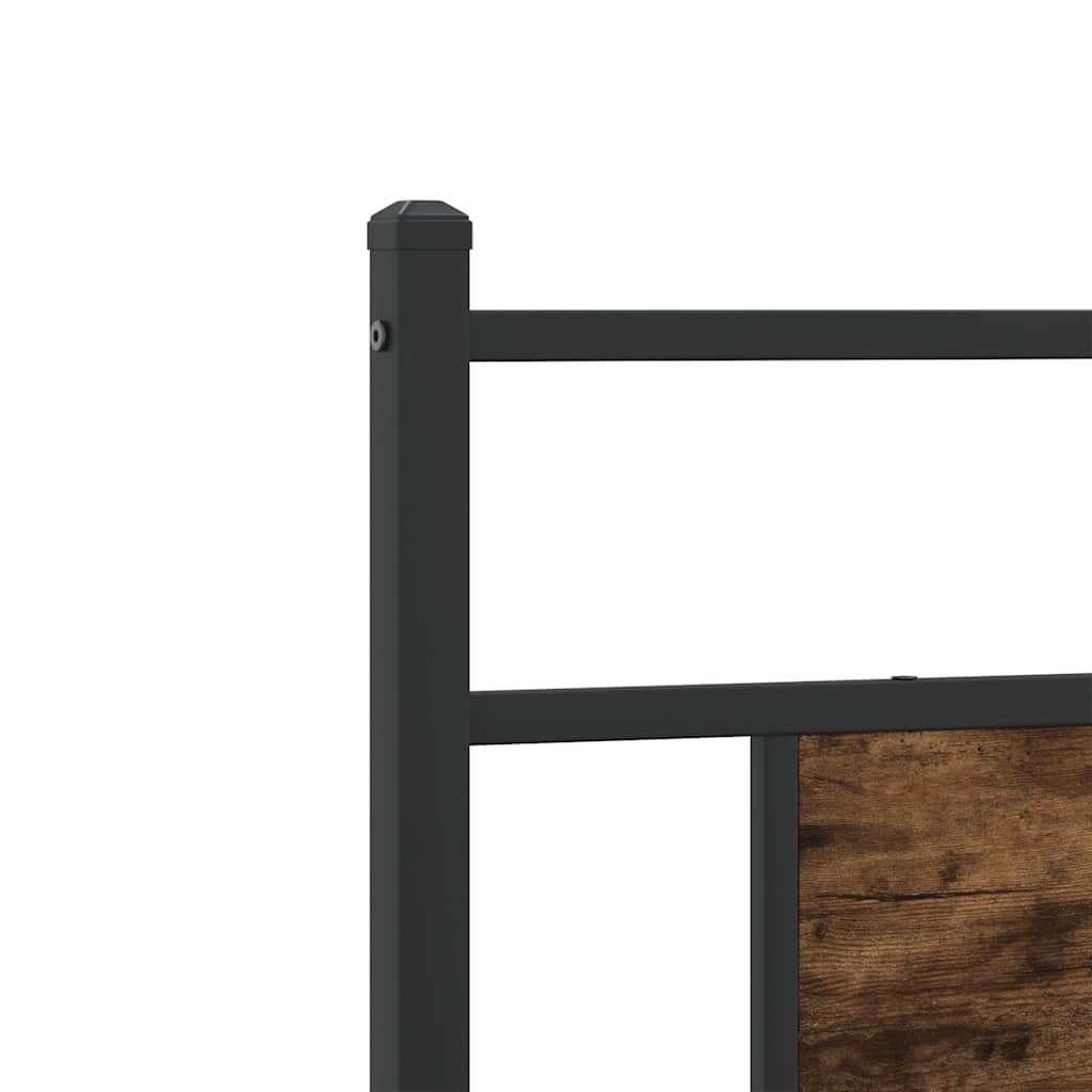 Bed Frame without Mattress Smoked Oak 80x200 cm Engineered Wood