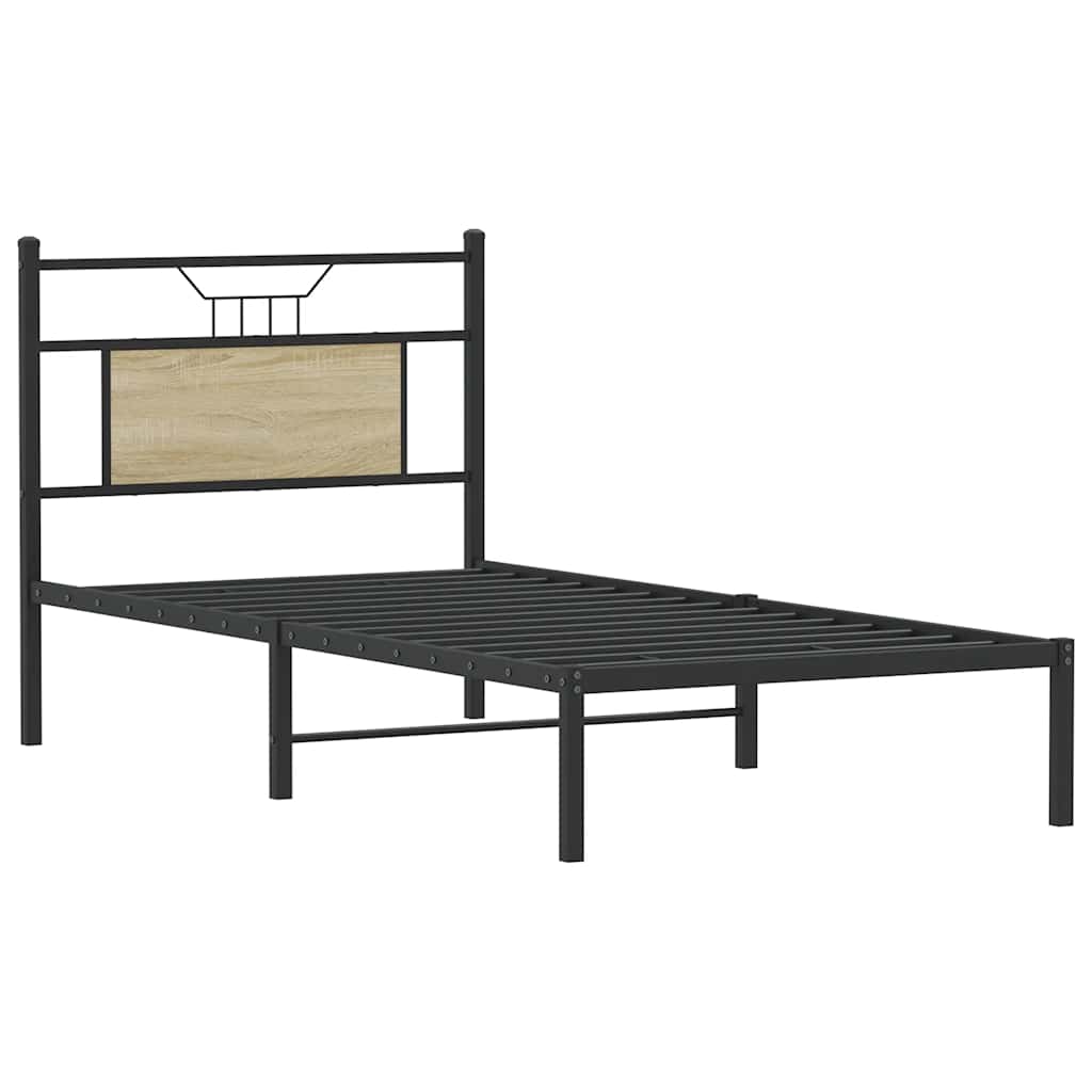 Bed Frame without Mattress Sonoma Oak 80x200 cm Engineered Wood