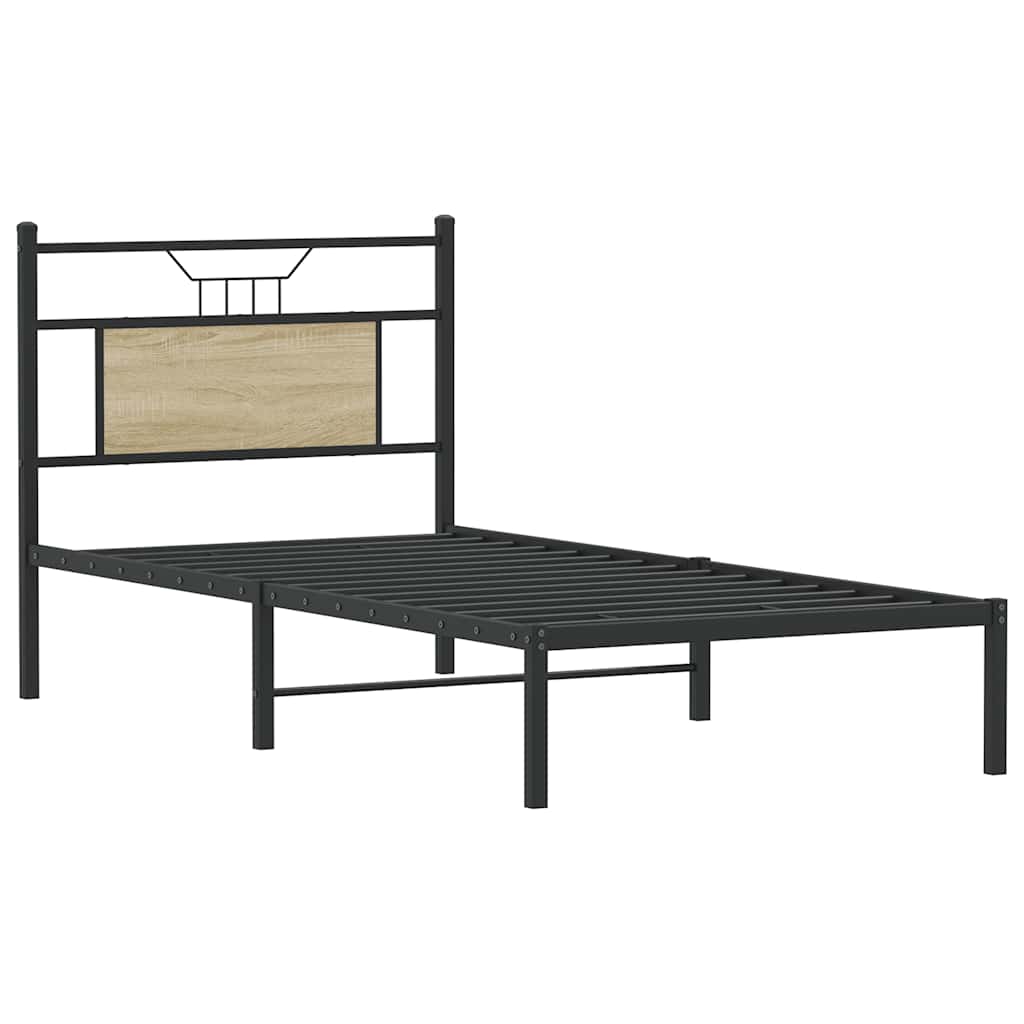 Bed Frame without Mattress Sonoma Oak 90x190 cm Single Engineered Wood