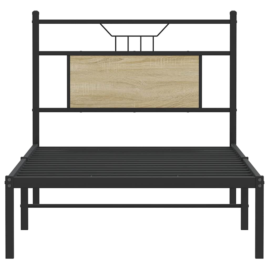 Bed Frame without Mattress Sonoma Oak 90x190 cm Single Engineered Wood