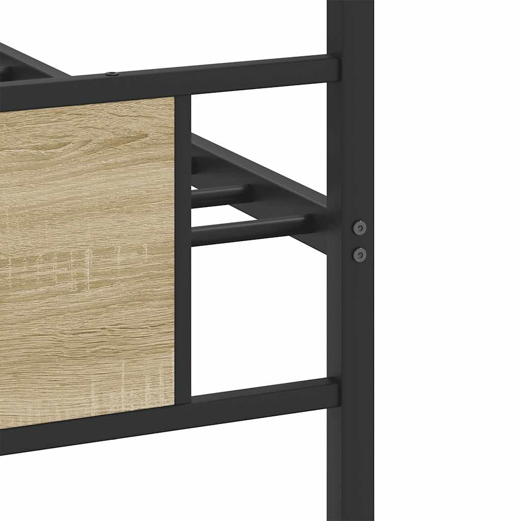 Bed Frame without Mattress Sonoma Oak 90x200 cm Engineered Wood