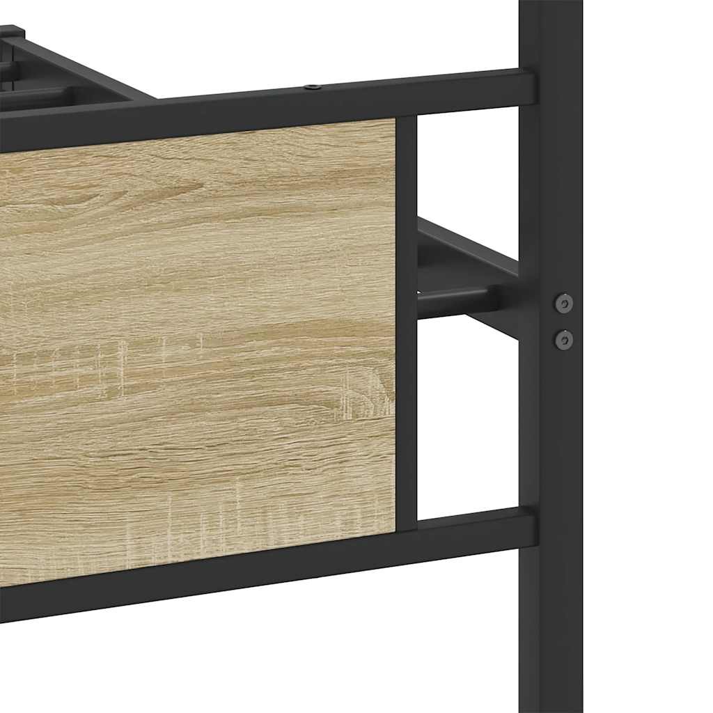 Bed Frame without Mattress Sonoma Oak 100x200 cm Engineered Wood