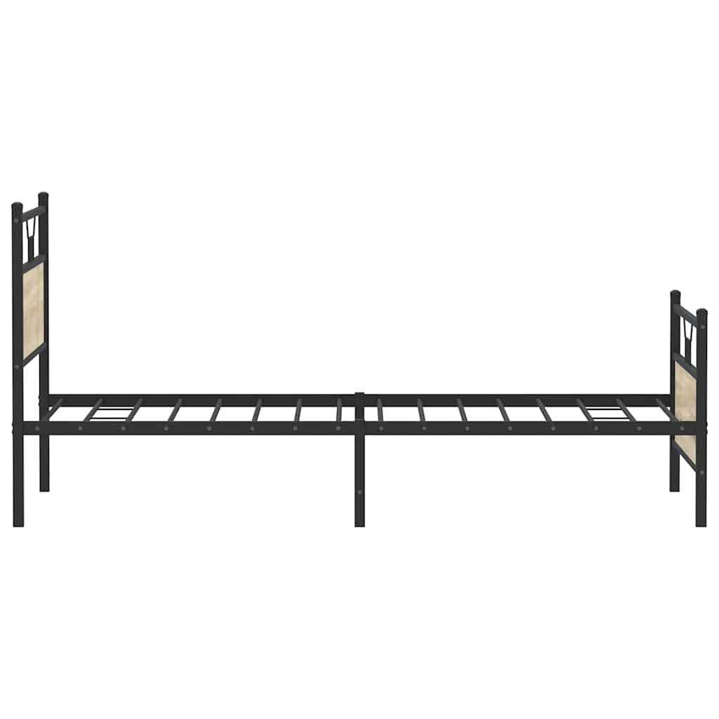 Bed Frame without Mattress Sonoma Oak 107x203 cm Engineered Wood