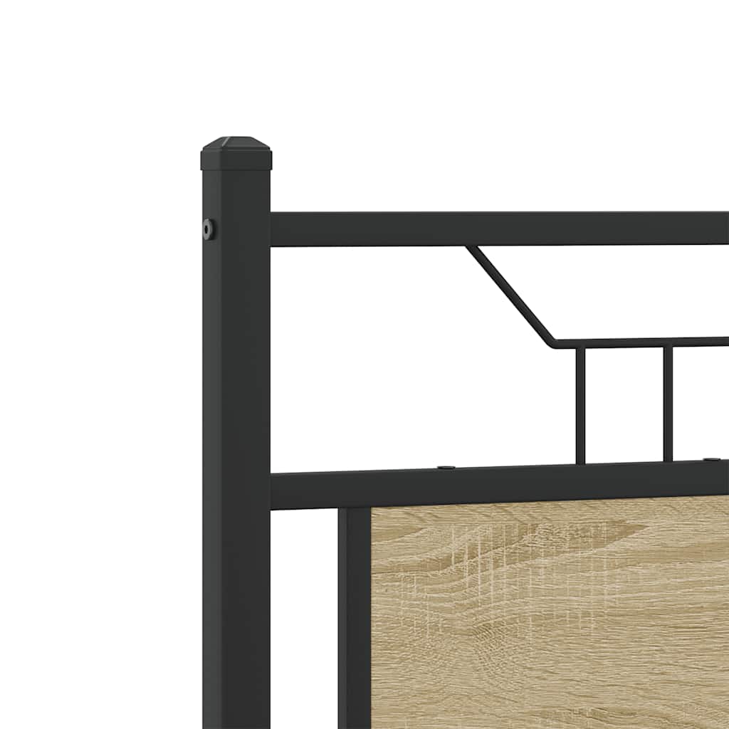 Bed Frame without Mattress Sonoma Oak 120x200 cm Engineered Wood