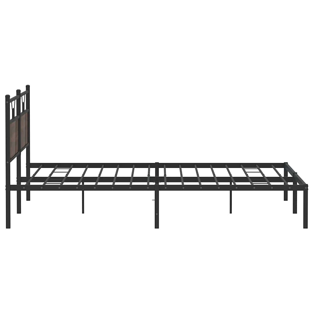 Bed Frame without Mattress Brown Oak 200x200 cm Engineered Wood