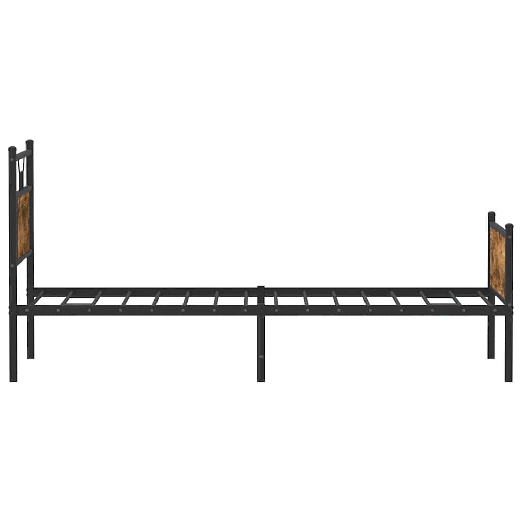 Bed Frame without Mattress Smoked Oak 80x200 cm Engineered Wood